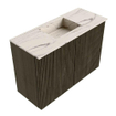 Mondiaz JOYA-DLUX 60cm meuble de salle de bains - couleur Shadow - Vasque FAYE position Milieu 1 trou de robinet couleur Nata. SW1424949
