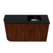 Mondiaz JOYA 71.6cm toiletmeubel - ronding links kleur Ruby - Wastafel FAYE positie Rechts Zonder kraangat kleur Urban. SW1421874