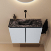 MONDIAZ TURE-DLUX Meuble toilette - 60cm - Clay - EDEN - vasque Lava - position centrale - sans trou de robinet SW1103747
