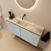MONDIAZ TURE-DLUX Meuble de toilettes 100 cm Greey. Lavabo EDEN Frappe position milieu. Sans trou de robinet. SW1102818
