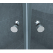 Xellanz Eco cabine de douche quart de cercle avec deux portes coulissantes 900 x 900 x 1900 x 5 mm verre clair nano/chrome SW72915