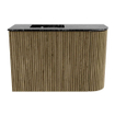 Mondiaz JOYA-DLUX Meuble de toilette 61,6cm - arrondi droit couleur Dusk - Vasque FAYE position Gauche 1 trou de robinet couleur Lava. SW1423245