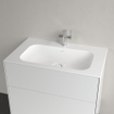 Villeroy & Boch Finion Lavabo pour meuble 80x50cm avec 1 trou pour robinetterie ceramic+ sans trop-plein blanc SW106520