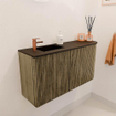Mondiaz JOYA 81.6cm toiletmeubel - ronding rechts kleur Dusk - Wastafel FAYE positie Links 1 kraangat kleur Urban. SW1421679