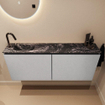 MONDIAZ TURE-DLUX meuble WC 120 cm Plata. Lavabo EDEN Lava position gauche. Avec 1 trou de robinet. SW1104019