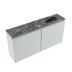MONDIAZ TURE-DLUX Meuble WC 100 cm Greey. Lavabo EDEN Lava position droite. Sans trou de robinet. SW1103853