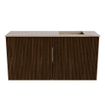 Mondiaz JOYA-DLUX 80cm meuble de salle de bains - couleur Walnut - Vasque FAYE position Droite 1 trou de robinet couleur Arena. SW1424334