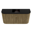 Mondiaz JOYA Meuble de salle de bains 83,2cm - arrondis gauche et droite couleur Dusk - Vasque FAYE position Milieu 1 trou de robinet couleur Urban SW1421698