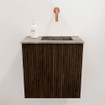 Mondiaz JOYA-DLUX Meuble de toilette 40cm - couleur Walnut - Vasque FAYE position Droite Sans trou de robinet couleur Oza SW1424549