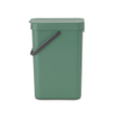 Brabantia Sort & Go Afvalemmer - 12 liter - hengsel - met beugel - fir green SW1117363