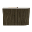 Mondiaz JOYA-DLUX 61.6cm toiletmeubel - ronding rechts kleur Shadow - Wastafel FAYE positie Links 1 kraangat kleur Meli. SW1424898