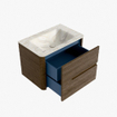Mondiaz CIRO-DLUX Ensemble de meubles de salle de bains - 70x45x50cm - Vasque solid surface Ostra - 1 lavabo central - 1 trou de robinet - 2 tiroirs - Dusk SW1532906