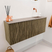 Mondiaz JOYA-DLUX 100cm meuble de salle de bains WC - couleur Dusk - Vasque FAYE position Droite Sans trou de robinet couleur Saba. SW1426069