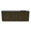 Mondiaz JOYA 111.6cm meuble de salle de bains - arrondi gauche couleur Shadow - Vasque FAYE position Droite 1 trou de robinet couleur Urban. SW1421536