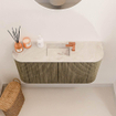 Mondiaz JOYA-DLUX 83.2cm meuble de salle de bains - arrondi gauche et droite couleur Dusk - Vasque FAYE position Milieu 1 trou de robinet couleur Frappe SW1423143