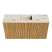 Mondiaz JOYA-DLUX 80cm toiletmeubel - kleur Oak - Wastafel FAYE positie Midden 1 kraangat kleur Nata. SW1424002