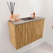 Mondiaz JOYA-DLUX 60cm meuble de toilette - couleur Chêne - Vasque FAYE position Milieu 1 trou de robinet couleur Oza. SW1424087