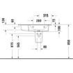 Duravit Me by Starck Vasque pour meuble - 83x49cm - cuve à droite - 1 trou de robinet - avec trop-plein - blanc mat SW297060
