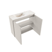 MONDIAZ TURE-DLUX meuble de toilettes 60 cm Linen. EDEN lavabo Frappe position gauche. Avec 1 trou de robinet. SW1102891
