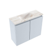 MONDIAZ TURE-DLUX Meuble toilette - 60cm - Clay - EDEN - vasque Frappe - position centrale - sans trou de robinet SW1102716