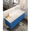 Mondiaz VICA ensemble de meuble de salle de bain - 120cm - meuble sous-vasque jeans - 2 tiroirs - lavabo cloud droite - sans trou de robinet version XL 60cm de haut SW1091043