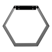 Duraline Schap Hexagon Metaal 1.5mm 32x28x12cm Zwart SW420479