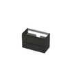 INK Wastafelonderkast - 80x40x52cm - 2 lades - greeploos - MDF lak - Mat Antraciet SB1241011