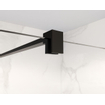 FugaFlow Eccelente Vetro inloopdouche - 30x200cm - helder glas - wandarm - mat zwart SW1468299