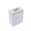 MONDIAZ TURE-DLUX Meuble toilette - 40cm - Clay - EDEN - vasque Ostra - position centrale - sans trou de robinet SW1104789