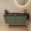 MONDIAZ TURE-DLUX Meuble toilette - 100cm - Army - EDEN - vasque Lava - position droite - 1 trou de robinet SW1103692