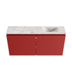 MONDIAZ TURE-DLUX Meuble toilette - 100cm - Fire - EDEN - vasque Glace - position droite - sans trou de robinet SW1103293