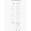 Plieger Cavallino Retto designradiator verticaal enkel middenaansluiting 1800x298mm 614W antraciet metallic 7252967