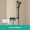 Hansgrohe Vernis douchekraan met hendel mat zwart SW651566