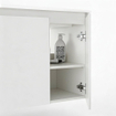 Adema Cadence Ensemble de meuble de salle de bains - 60x55x40cm - peu profond - 2 portes - sans poignées - lavabo - 1 trou de robinet - céramique - blanc mat SW1498569