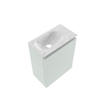 MONDIAZ TURE-DLUX Meuble WC 40 cm Greey. Lavabo EDEN Opalo position gauche. Avec 1 trou de robinet. SW1104316