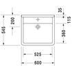 Duravit Starck 3 lavabo 60x54,5cm sans/troût de robinet blanc SW117177