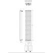 Plieger Trento designradiator verticaal met middenaansluiting 1800x350mm 814W wit structuur SW105320
