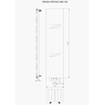 Plieger Perugia Specchio designradiator verticaal met spiegel middenaansluiting 1806x456mm 564W 7253468