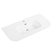 Saniclass Terra Lavabo plan de toilette - 81x46x2cm - angles arrondis - 1 vasque - 1 trou de robinet - blanc brillant SW1418355