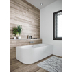 Riho Desire baignoire d'angle - 184x84cm - Installation d'angle droite - avec remplisseur de baignoire chromé - Acrylique blanc brillant SW412237