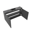 MONDIAZ TURE-DLUX Meuble de toilettes 100cm Dark Grey. Lavabo EDEN Lava position centrale. Sans trou de robinet. SW1103796