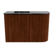 Mondiaz JOYA-DLUX Meuble de salle de bains 61,6cm - arrondi droit couleur Ruby - Vasque FAYE position Gauche 1 trou de robinet couleur Lava SW1423632