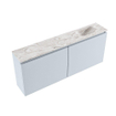 MONDIAZ TURE-DLUX Meuble de toilettes 120 cm Clay. Lavabo EDEN Glace position droite. Avec 1 trou de robinet. SW1103253