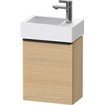 Duravit D-Neo wastafelonderkast 36.4x44x22.2cm Linksdraaiend 1 deur Natuur eiken Mat SW640670