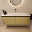 MONDIAZ TURE-DLUX Meuble toilette - 120cm - Oro - EDEN - vasque Ostra - position centrale - sans trou de robinet SW1104986