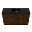 Mondiaz JOYA 70cm meuble de salle de bains - couleur Walnut - Vasque FAYE position Milieu 1 trou de robinet couleur Urban. SW1421334