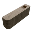Mondiaz JOYA-DLUX 111.6cm toiletmeubel - ronding links kleur Shadow - Wastafel FAYE positie Rechts Zonder kraangat kleur Arena. SW1424849