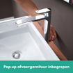 Hansgrohe Metris wastafelkraan highriser 260 met waste chroom 0450908