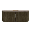 Mondiaz JOYA-DLUX Meuble de salle de bains - 103,2 cm - arrondis gauche et droite couleur Shadow - Vasque FAYE position Milieu Sans trou de robinet couleur Arena SW1424848