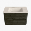 Mondiaz CIRO-DLUX Ensemble de meubles de salle de bains - 80x45x50cm - Plan-vasque Solid surface Meli - 1 vasque centrale - 1 trou de robinet - 2 tiroirs - Shadow SW1532378
